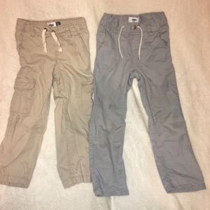 Boys 4T pants Lot. Khaki and Grey